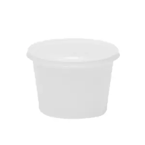 Generic Pet Round Plastic Container 500cc White 1000's Pack