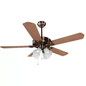 Orient Electric Orient Ceiling Fan 52"/1300mm 80W with 5 Blades ‎& Hanging Lights Antique Brass Subaris