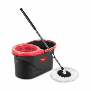 Pigeon Flash Deluxe Mop with Stainless Steel Spinner – Easy Floor Cleaning System Sap 16277