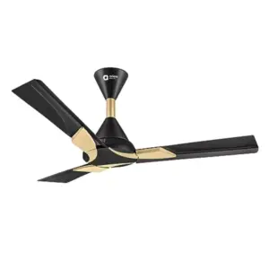 Orient Electric Orient Ceiling Fan 56"/1400mm 75W with 3 Blades, Designer Metalic Black Gold Wendy