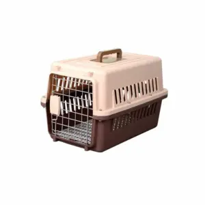 Generic PV Pet Transporter Ventilated, Airline Approved with Metal Door & Plastic Handle Medium 66 x 47 x 45.8cm upto 15kg