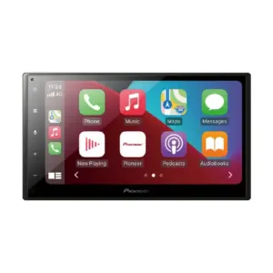 Pioneer AV Receiver, Double Din 6.8" Multimedia AV Receiver with Touchscreen Display, Bluetooth USB/ Tuner / I Phone - Ipod Connect, Weblink Cast, Mirroring for Android DMH-A5450BT
