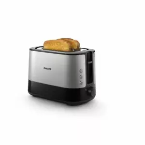 Philips Viva Collection Toaster Extra Wide Slots Bun Warmer HD2637/91
