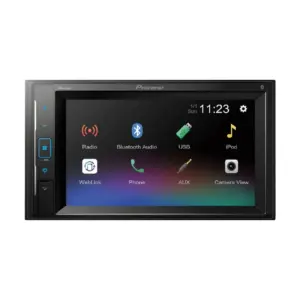 Pioneer AV Receiver, Double Din 6.2" Multimedia AV Receiver USB/ Bluetooth/ Tuner / I Phone, Ipod Connect, Android and Full HD Video playback from USB DMH-A245BT