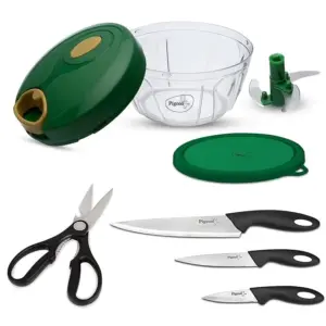 Pigeon Utility Combo Chopper with Storage Lid, 3pc Set Knives & Scissor With Opener 19003327