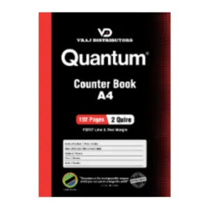 Generic Quantum Counter Book 3 Quire, A4, 288 Pages, (Pack of 36Pcs)