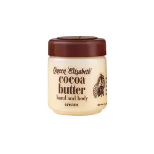Queen Elisabeth Cocoa Butter Cream, Moisturizes Dry Skin, Soothes & Prevents Stretch Marks. Made with Pure Cocoa Butter to Protect Skin & Moisturize for 24hrs, 500ml (Pack of 4pcs)