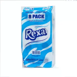 Rexa Toilet Tissue Rolls White Pack of 8