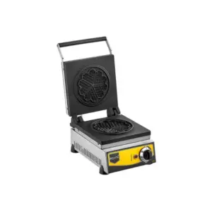 Remta Electric Flower Model Waffle Machine 16cm 1200W with Automatic Thermostat, SS Casing, Teflon Coated Surface W11