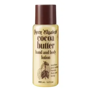 Queen Elisabeth Cocoa Butter Lotion - 400ml Soothes Irritated Skin, Prevents Dryness & Wrinkles with Pure Cocoa Butter (Pack of 4Pcs)