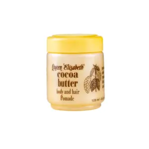Queen Elisabeth Cocoa Butter Pomade, to Maintain Essential Moisture. Made with Pure Cocoa Butter, Great for Hydrating Dry Skin 125ml (6pcs Per Pack)