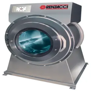 Commercial Kitchen Equipment Renzacci Industrial Washing Machine High-Capacity 13.5kW Heavy-Duty Washer 22kg, Professional Front-Load Commercial Laundry Extractor LX22