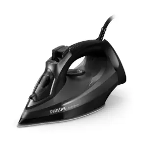 Philips Steam Iron 2600W 320ml, 200g Steam Boost, Built-in Calc Clean Slider, SteamGlide Plus Soleplate, 5000 Series Black DST5040