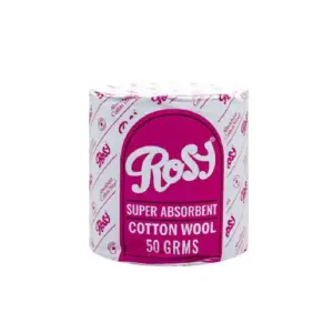 Rosy Cotton Wool, Soft & Fluffy, 50g, Pack of 120 Pcs