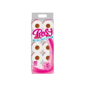 Rosy Printed Toilet Tissue, Smooth & Comforting, Pack of 10 Pcs Unwrapped