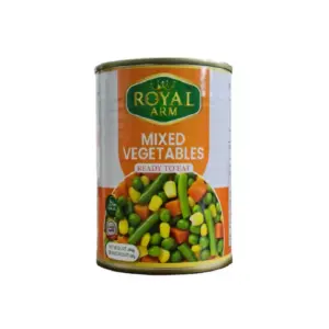 Royal Arm Mix Vegetables, Ready to Eat 400g (Pack of 24pcs)