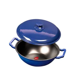 Pigeon Imperi Luxe Cast Iron Kadai 24cm – Natural Non-Stick, Toxin-Free & Durable Cookware Sap 16300