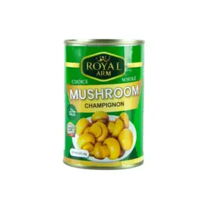 Royal Arm Whole Mushrooms 400g (Pack of 24pcs)
