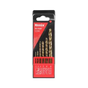 Ronix HSS Drill Bit Set 2/3/4/5/6/8mm 5% Cobalt Material RH-5529