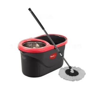 Pigeon Shine Deluxe Mop with Stainless Steel Spinner – Easy Floor Cleaning System Sap 16279