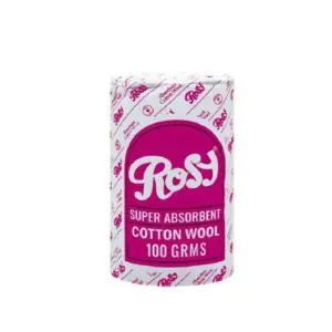 Rosy Cotton Wool, High Absorbency, 100g, Pack of 60 Pcs
