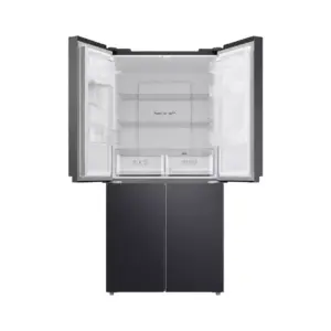Samsung Refrigerator 488L 4 French Door, Bottom Freezer, Water Dispenser, Black RF48A401EB4/EU