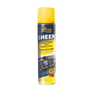 Shield Auto & Home Shield-Auto Sheen Cockpit Spray, Vinyl Plastic & Rubber Care, Multi-Purpose Cleaner, Cherry 300ml Nu Car SH39