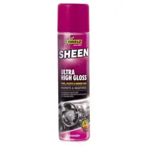 Shield Auto & Home Shield-Auto Sheen Ultra High Gloss, Vinyl Plastic and Rubber Care, UV Protectors, Prevent Discoloration & Cracking , Lavender 400ml SH918