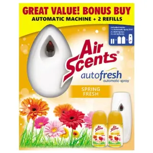 Shield Auto & Home Shield-Home Air Scents Automatic Machine, Value Pack, Neutralizes Odors, Easily Refillable, Spring Fresh 250ml SH1042