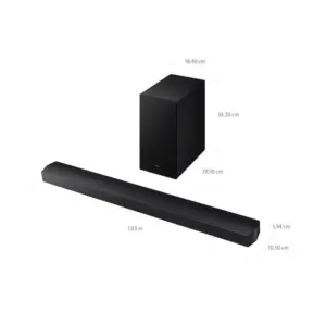 Samsung B-series 5.1ch Soundbar 400w With Q-symphony, Dolby Audio 5.1ch, Dts Virtual:x & Adaptive Sound, B750F