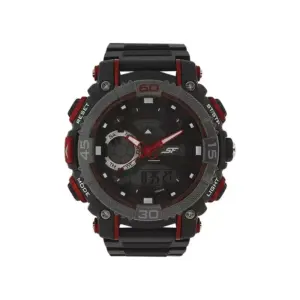Titan Watch SF Xtreme Gears Quartz Digital Analog+Digital Black Dial Watch For Men with Black PU Strap 77070PP01