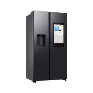 Samsung Refrigerator 594L Side by Side Door, Water Dispenser, WiFi, 21.5" Family Hub™ Touchscreen, Black RS90F65ANFME