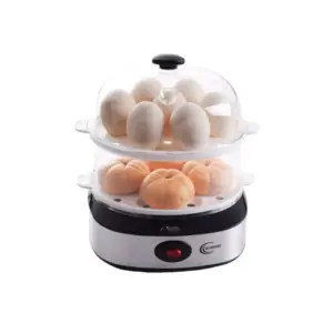 Silverdome Multi-Function Egg Cooker Double Layer Steamer for Eggs, Veggies and Seafood EBT-700