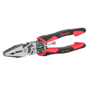 Ronix 8.5" Heavy-Duty Combination Pliers 5-in-1, Wire Stripper & Cutter, Chrome Steel 62 HRC RH-1195
