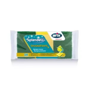 Arix Splendelli Natural Cellulose Sponge Scourer 3'S (Pack of 24pcs)
