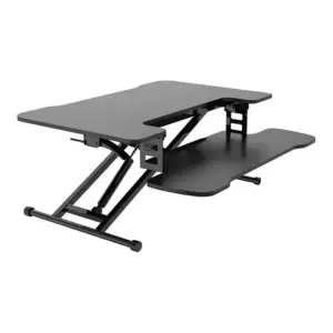 Empress Furniture Sit to Stand Workstation with Keyboard Tray - Height Adjustable Standing Desk for Enhanced Comfort.