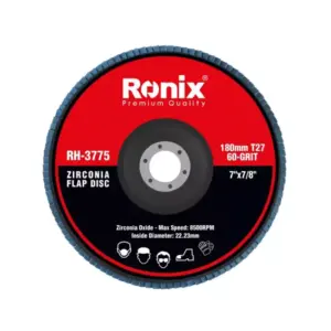 Ronix Zirconium Grinding Flap Disc 7"/180mm 60grit RH-3775