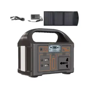 Generic Portable Solar Power Station 100W with LED Display, Multiple Outputs & LiFePO4 Battery for Emergency Eg012
