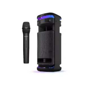 Sony Bluetooth  Party Speaker ULT Tower 10 with ULT Button, Powerfull Bass,25hrs Backup, IP67 Rating, Sound & Party Lights, Wireless Mic for Karaoke,Touch Panel SRS-ULT1000