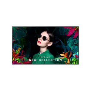 Samsung 50" Crystal UHD 4K Commercial Signage Display with IPS Panel, Tizen OS, Ultra Slim Depth, Even Bezel LH50QMCEPGCXUE