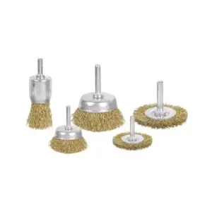 Ronix 5pcs Wire Brush Set 50mm (wheel),  75mm (wheel), 50mm (cup),  75mm (cup), 25mm(end) RH-9939