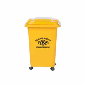 TBP Dustbin 50Litre With 4 Wheels W/O Pedal Blue/Green/Grey TBP-50A-B/G/G