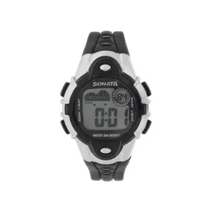 Titan Watch Sonata SF Digital Grey Dial Unisex Watch with Black Plastic Strap 87012PP04