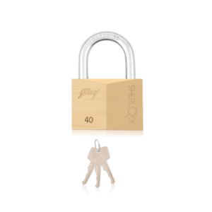 Godrej Locks Godrej Sherlock Padlock 40mm, Hardened Shackle Double Locking, High Precision Brass Pin Tumbler Mechanism, Anti-Pick Technology to Enhance Security Brass In Blister Pack 7071