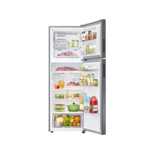 Samsung Refrigerator 305L Double Door, No Frost, Multi Flow Cooling, Deodorizer, Twist Ice Maker, Tempered Glass Silver RT31CG5421S9