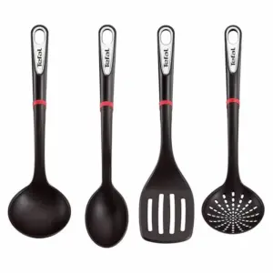 Tefal Ingenio Kitchen Tools 4pc Set Spatula, Spoon, Ladle and Spoon Colander K206S414