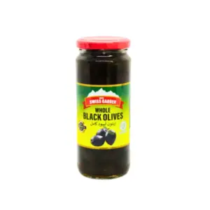 Swiss Green Garden Pitted Black Olives 340g (Pack of 12pcs)
