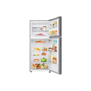 Samsung Refrigerator 393L, Double Door, No Frost, Multi Flow Cooling, Optimal Fresh Zone, Deodorizer, Twist Ice Maker, Digital Inverter Compressor Silver RT38CG6421S9UT