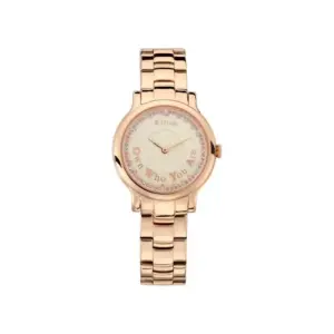 Titan Watch Titan Self Expression Rose Gold Dial Analog Watch for Women Stainless Steel Strap 95108WM01