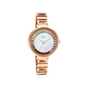 Titan Watch Titan Raga Love All Analog Mother of Pearl Dial Watch for Women with Rose Gold Metal Strap 95150WM01
